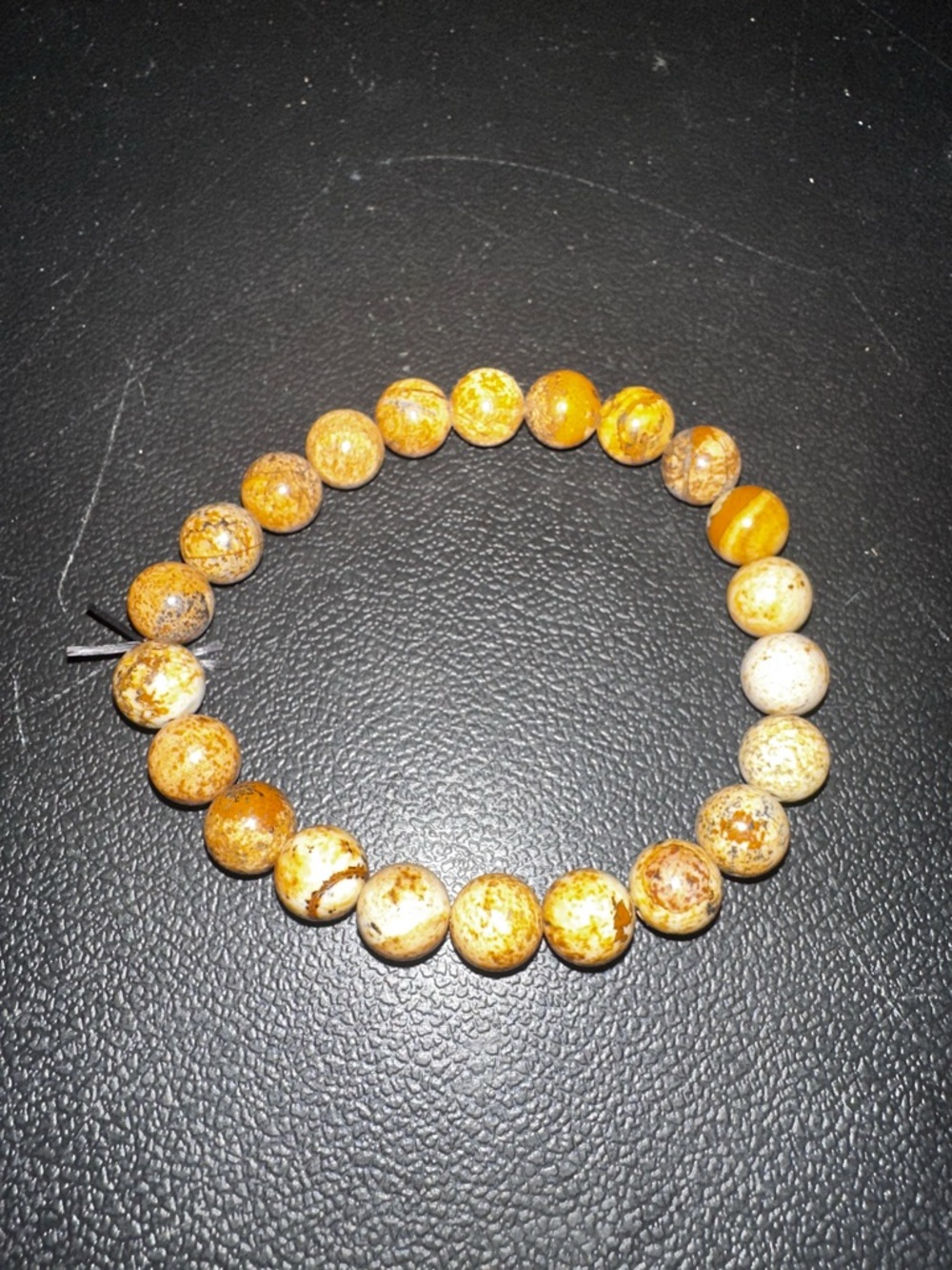 Picture Jasper Beaded Stretch Bracelet
